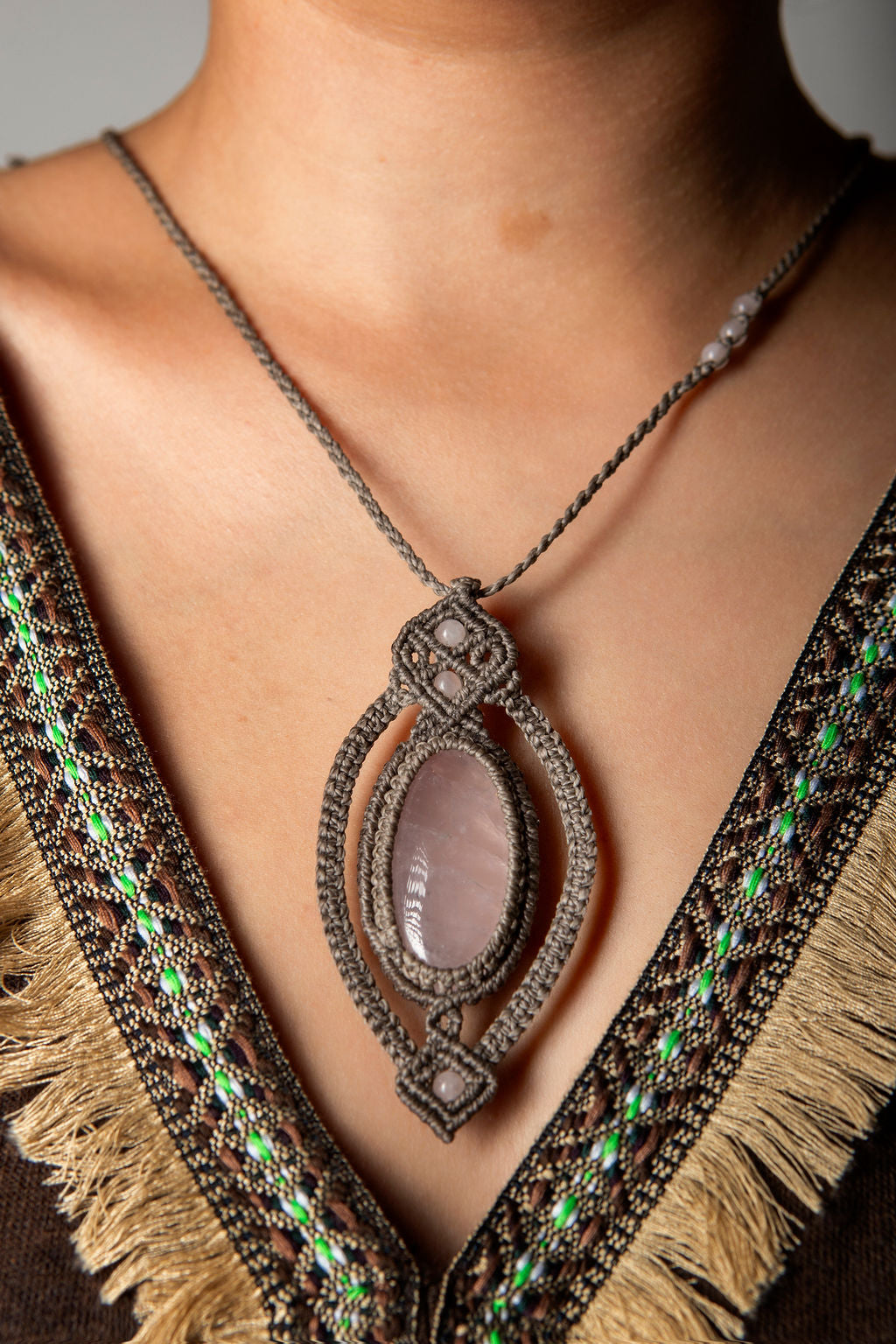 Collier Apesanteur Quartz Rose